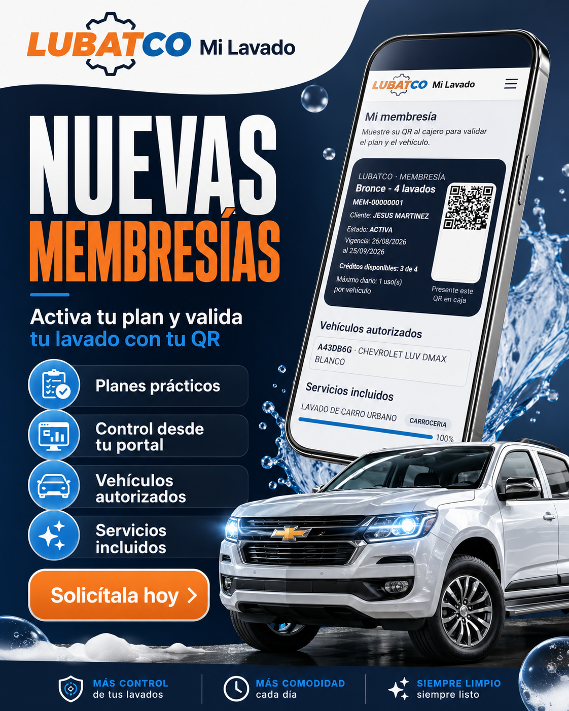 Lubatco – Plataforma web corporativa con panel administrativo financiero
